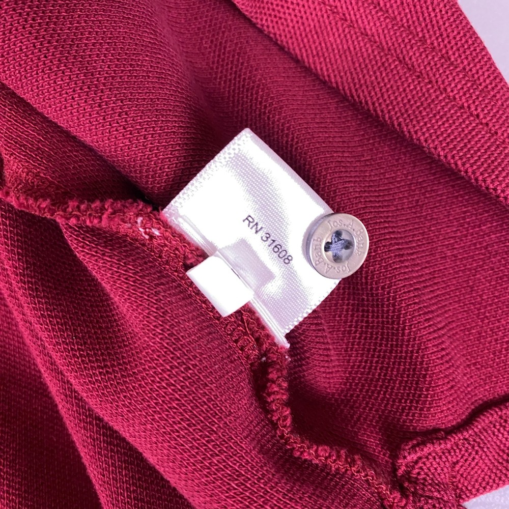 Jos. A. Bank Polo Shirt Mens Size 3XLT Burgundy Red Cotton Traditional Fit *Flaw - Picture 5 of 11
